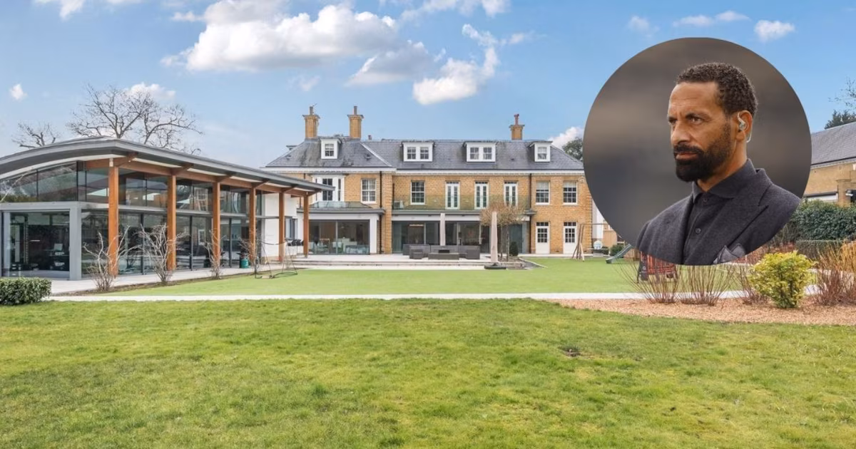 Tres garajes y un jardín de 8 hectáreas: cómo es la lujosa mansión que Rio Ferdinand pone a la venta en Reino Unido