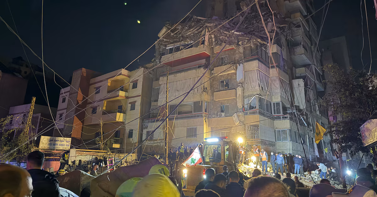 Israel bombardeó Beirut por primera vez desde el alto el fuego: el objetivo era el jefe de la Fuerza Radwan de Hezbollah