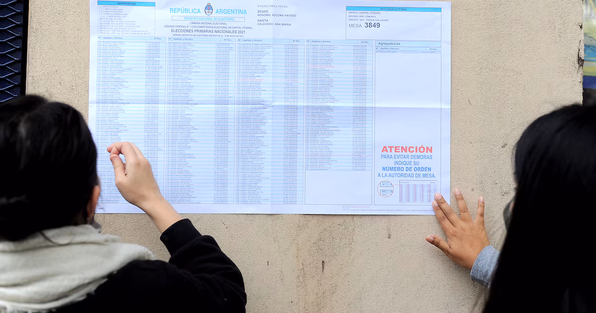 Dónde voto: consultá el padrón electoral oficial para el balotaje de las elecciones 2023Cómo obtener los datos necesarios para sufragar en la segunda vuelta de este 19 de noviembre entre Javier Milei y Sergio Massa, y cuáles son los documentos válidos para votar