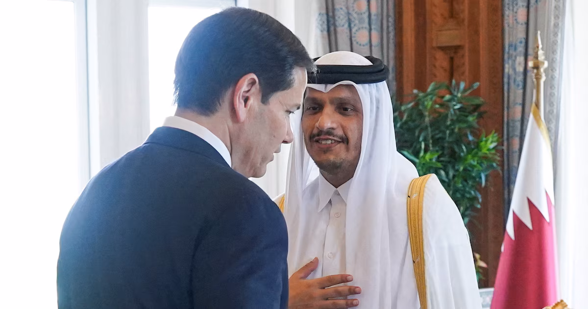 Rubio se reunió con el primer ministro de Qatar mientras EEUU aguarda una respuesta de Irán a su propuesta de paz