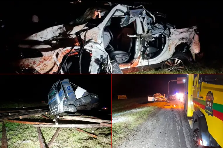 Accidente en Autovía Gervasio Artigas: camión volcó tras chocar contra un caballo y hay dos heridos