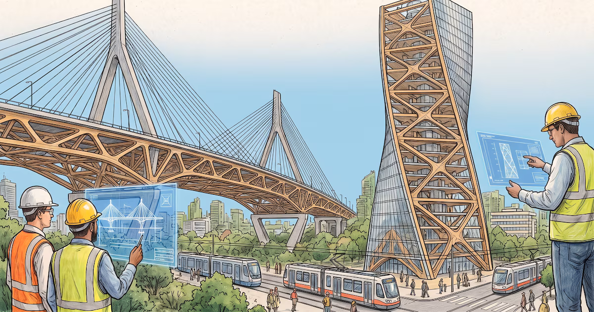 Un modelo del MIT reduciría hasta un 90% el material usado en puentes y edificiosLa prueba con la estructura de Nueva York mostró que resistencia y eficiencia en carbono no siempre van de la mano, y que combinar madera y acero permite encontrar un equilibrio entre durabilidad y sostenibilidad