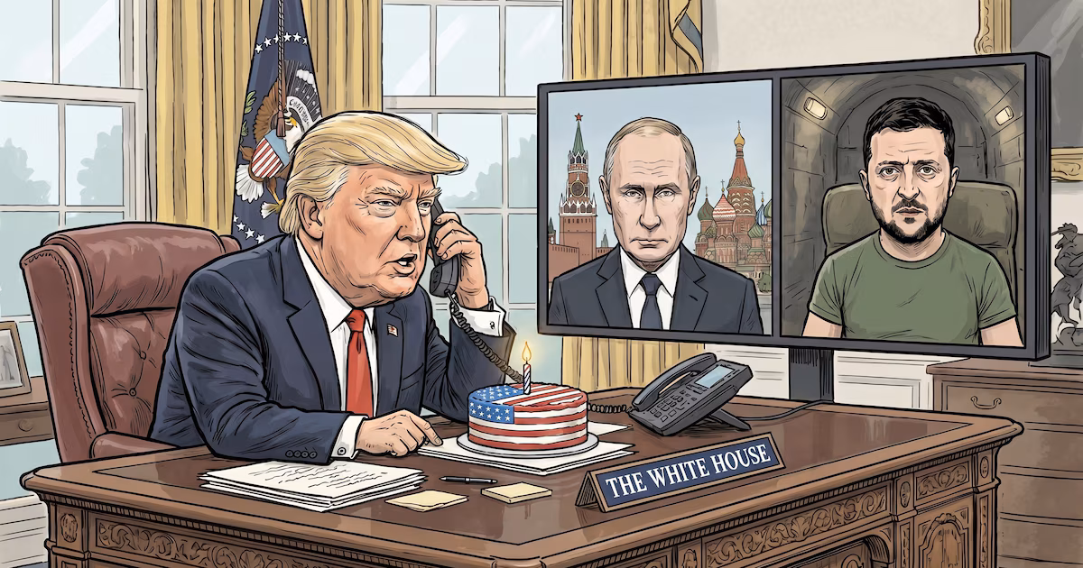 En el día de su cumpleaños, Trump mantuvo conversaciones con Putin y Zelensky con el foco puesto en la guerra en UcraniaEl presidente de Estados Unidos y el jefe del Kremlin acordaron que los enviados estadounidenses Witkoff y Kushner visitarán Moscú “próximamente”; en tanto, el republicano se reunirá esta semana con el mandatario ucraniano en el G7