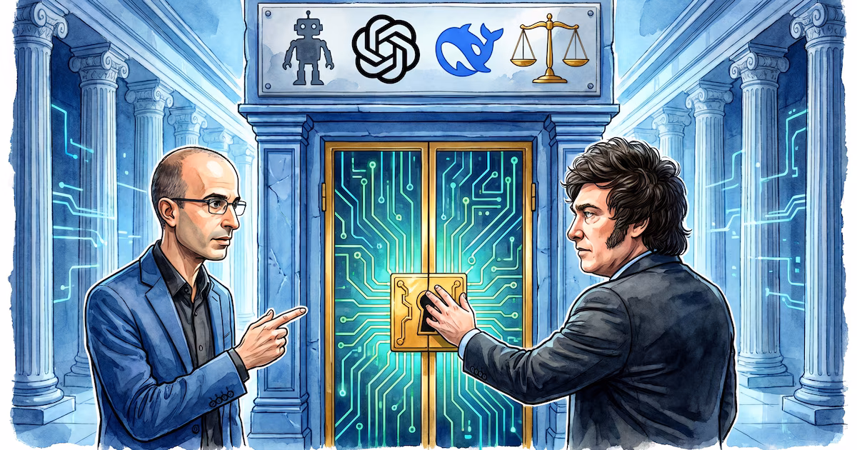 Yuval Noah Harari destacó a Milei como un político audaz, pero cuestionó su idea de darle personalidad jurídica a la inteligencia artificial