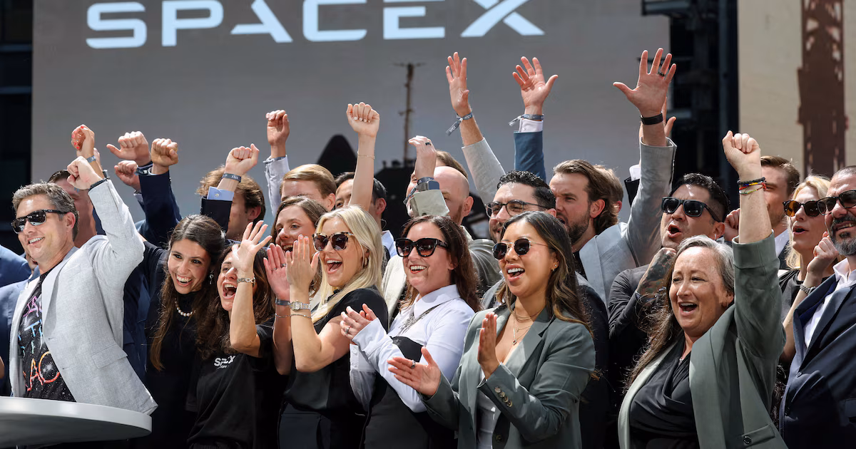 SpaceX amplió su venta de acciones: saltó otro 10% y capitalizó una menor aversión al riesgo en las bolsas