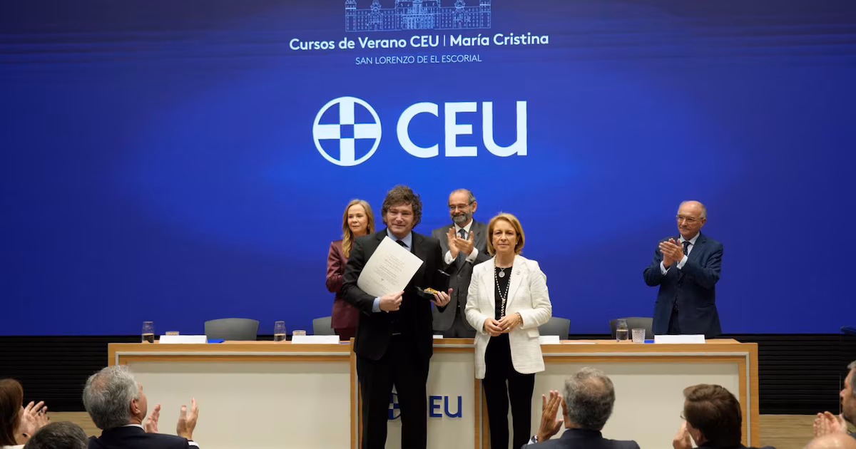 Javier Milei recibió una distinción en Madrid y volvió a defender los resultados económicos de su gestión