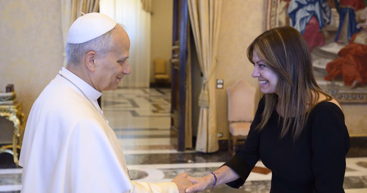 La ministra Sandra Pettovello cerró una gira en Italia con una audiencia con el papa León XIV