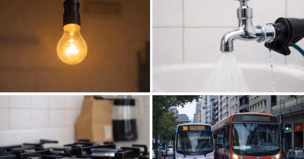 El gasto en servicios públicos en el AMBA se acerca a los $300.000 por mes: cuánto aumentaron en junio el gas, la luz, el agua y el transporte