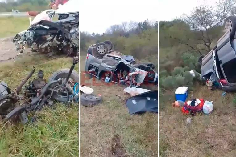 Video: impactantes imágenes tras el choque fatal que dejó dos muertos sobre Ruta 12 en La Paz