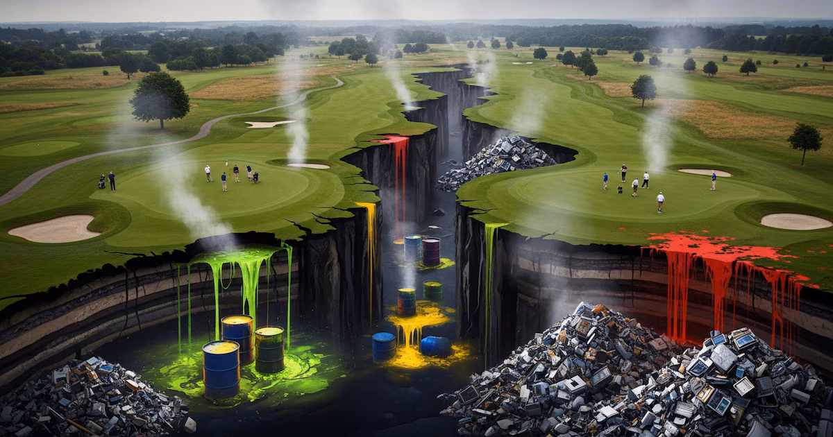 Malkins Bank: el campo de golf que nació sobre un vertedero industrial y esconde una crisis ambiental en Reino UnidoBajo el césped de Cheshire conviven cianuro, PCB y posibles residuos radiactivos con tirolesas y castillos inflables, mientras los vecinos esperan respuestas y el espacio sigue abierto