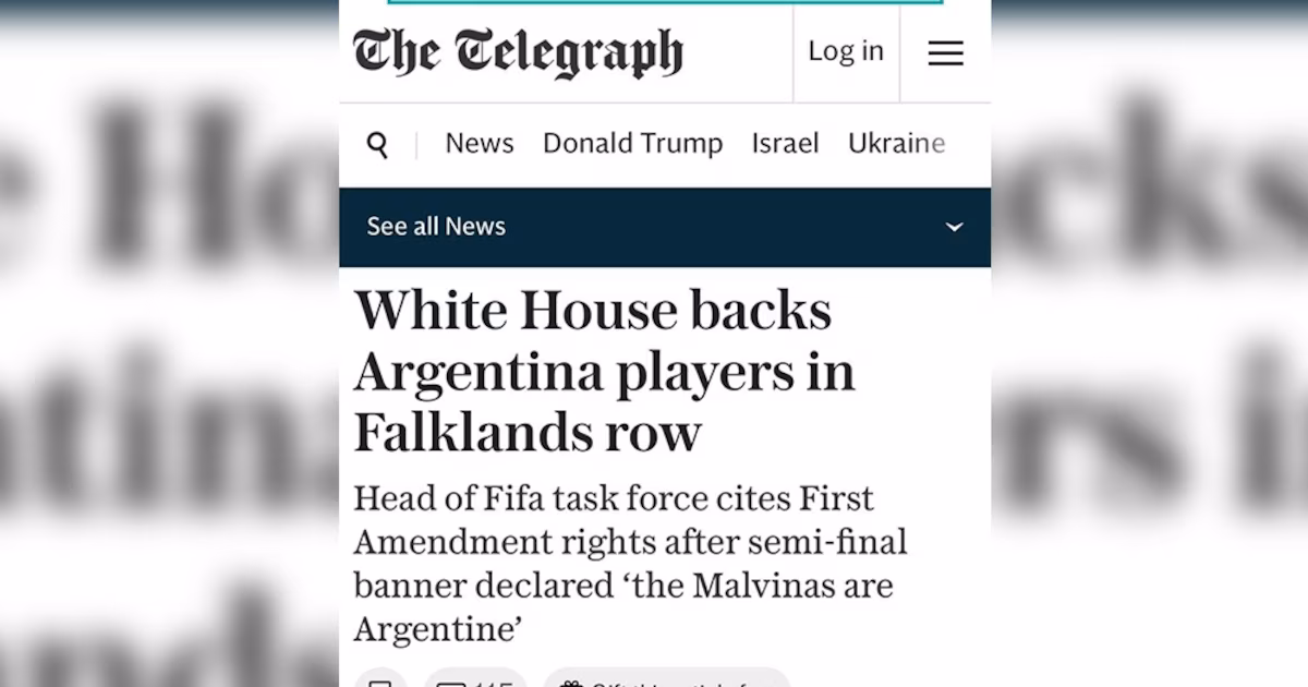 La Casa Blanca respaldó el derecho de los jugadores de la selección argentina a expresarse sobre la cuestión Malvinas