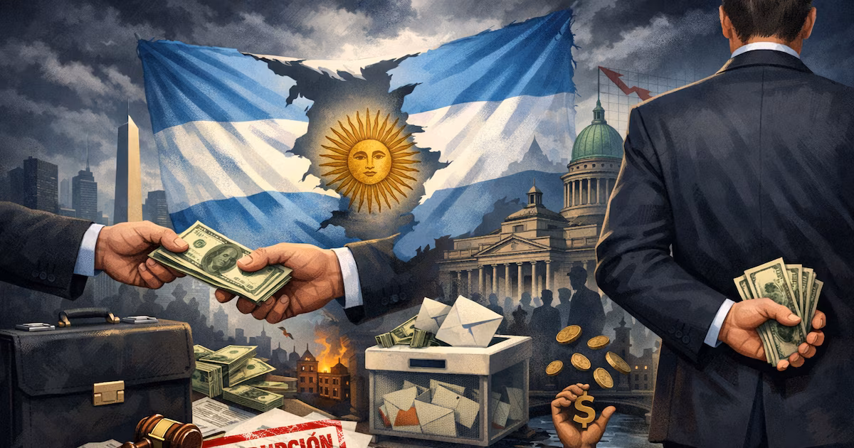 Una encuesta de AtlasIntel y Bloomberg muestra que casi el 50% de los argentinos ven a la corrupción como el principal problema