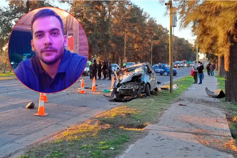 Video: murió automovilista tras chocar su auto contra un árbol en ruta santafesina