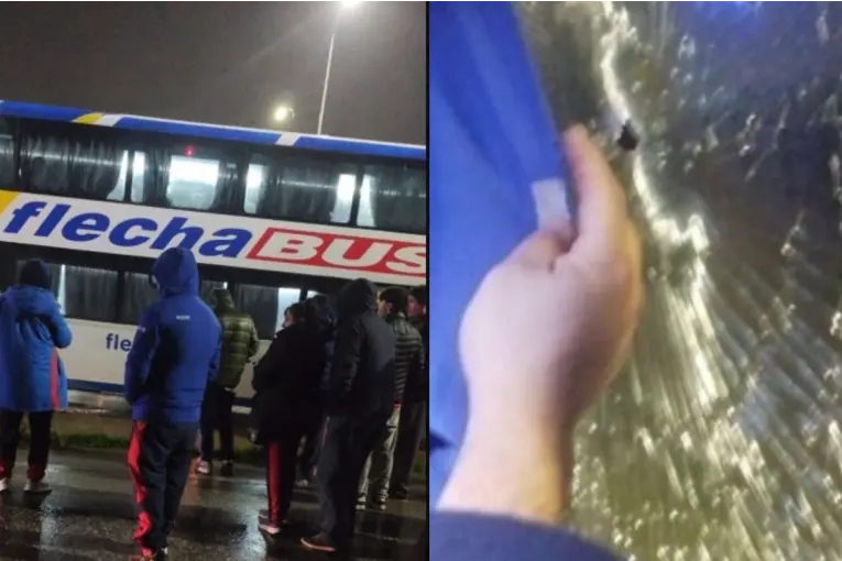 Balearon un colectivo de Tigre en Uruguay tras el triunfo ante Nacional: hay un herido