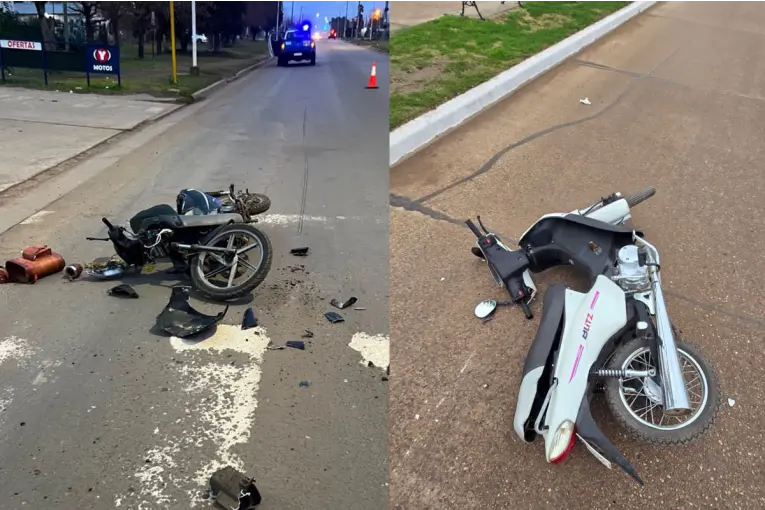 Dos accidentes con motos en Villaguay dejaron a sus conductores hospitalizados