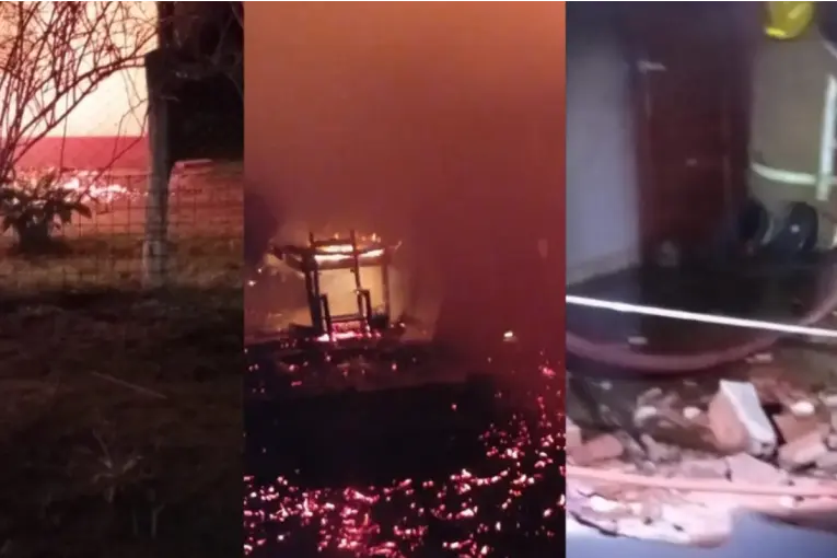 Explosión de una garrafa provocó un incendio con pérdidas totales en una vivienda