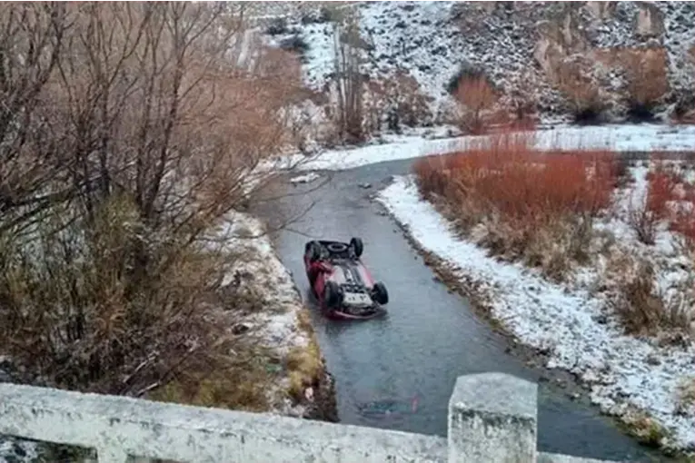 Murió nena de 9 años tras el despiste y vuelco de una camioneta en ruta nevada de Neuquén