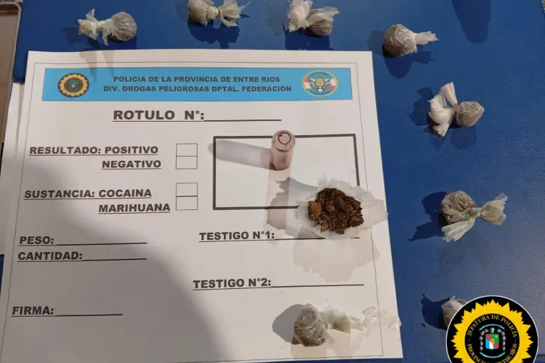 Tres detenidos tras allanamientos por narcomenudeo en Concordia