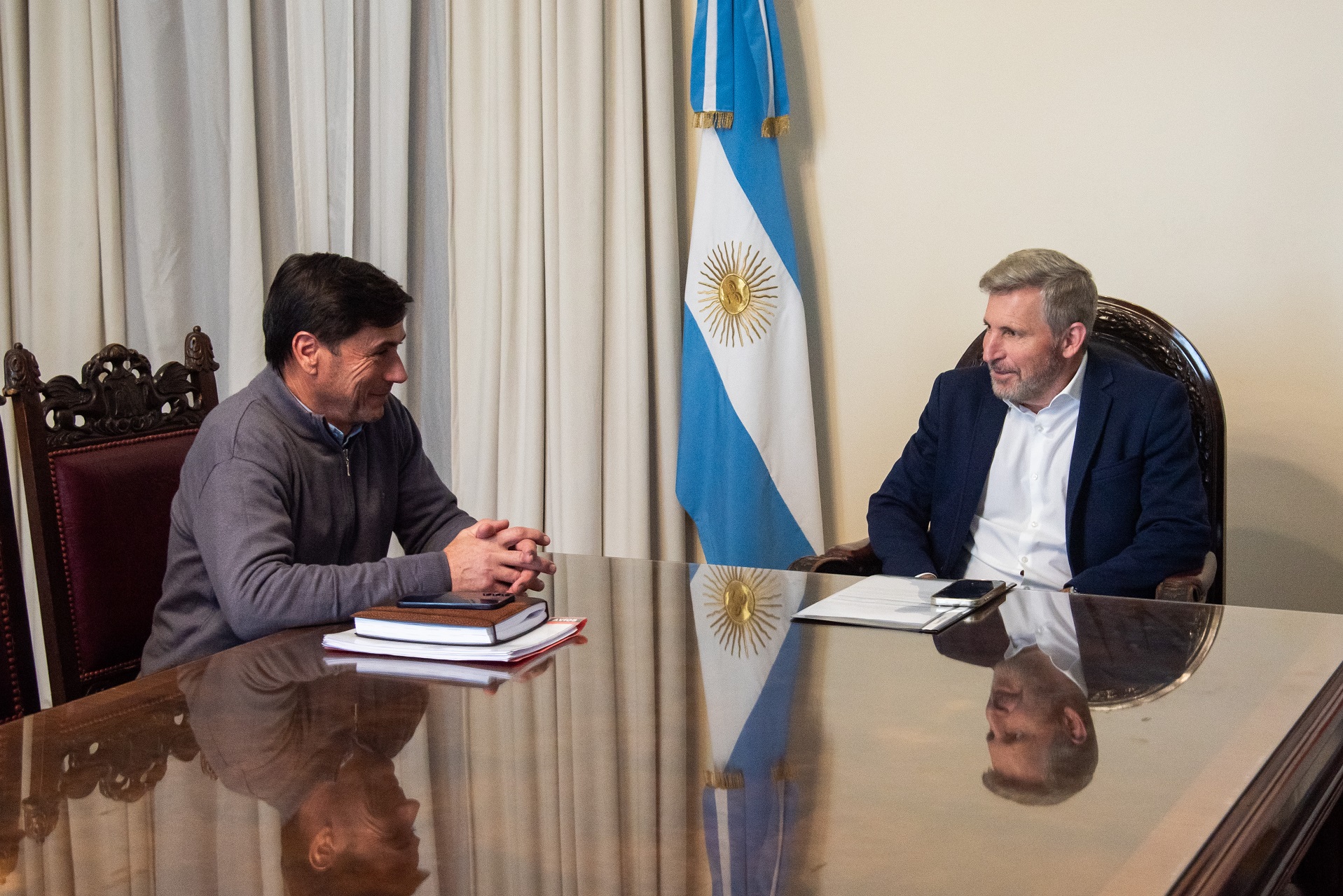 Frigerio y el intendente de Diamante repasaron proyectos de infraestructura para la ciudad