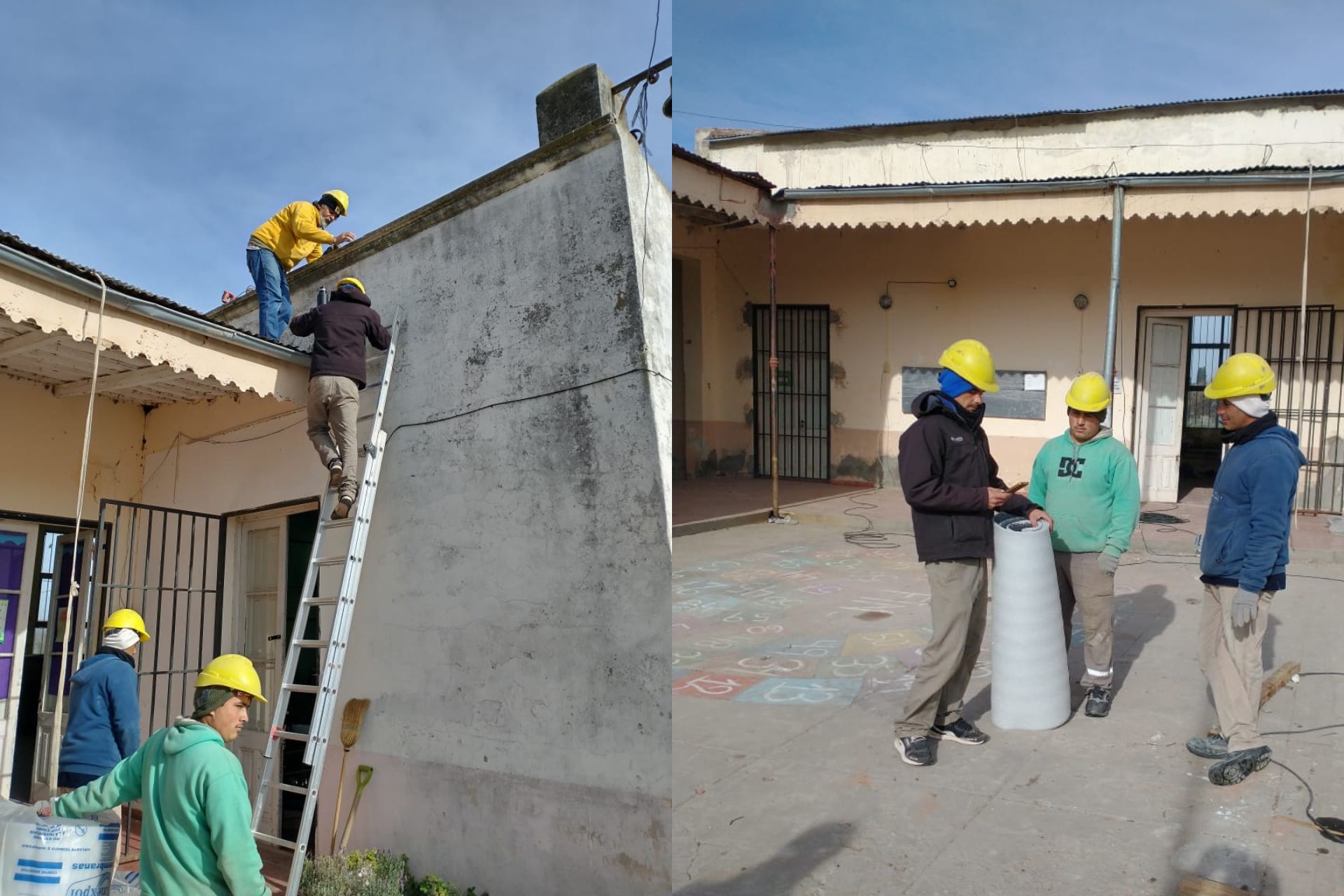 Realizan intervenciones edilicias en escuela de distrito Rincón de Nogoyá