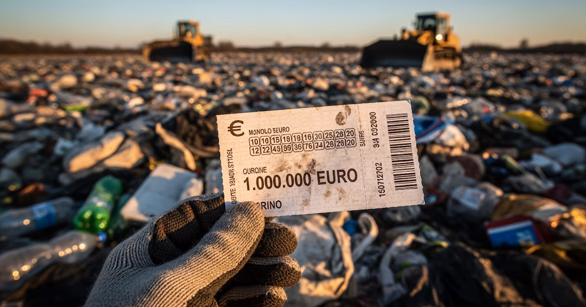 Recuperaron en Italia un billete de lotería premiado con un millón de euros entre seis toneladas de basuraLa búsqueda contrarreloj se extendió durante dos días y se centró en seis toneladas de residuos en Bitonto, hasta que el ticket apareció a las 5.30, intacto, dentro de una bolsa rota
