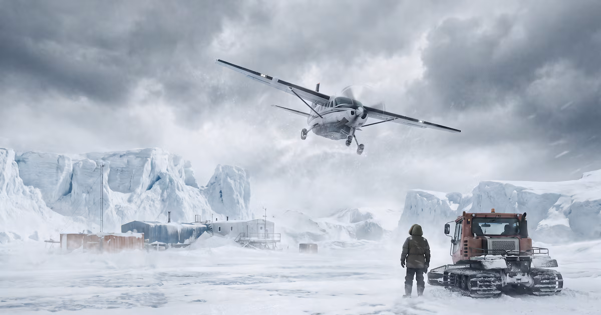 Sin horizonte, oscuridad polar y pistas sobre glaciares: así es el vuelo a la Antártida, uno de los más peligrosos del mundoTemperaturas de -40 °C, vientos que borran la superficie en minutos y meses sin salida del Sol son algunas de las condiciones que convierten cada misión aérea en una operación de coordinación extrema entre meteorólogos, pilotos y equipos de tierra