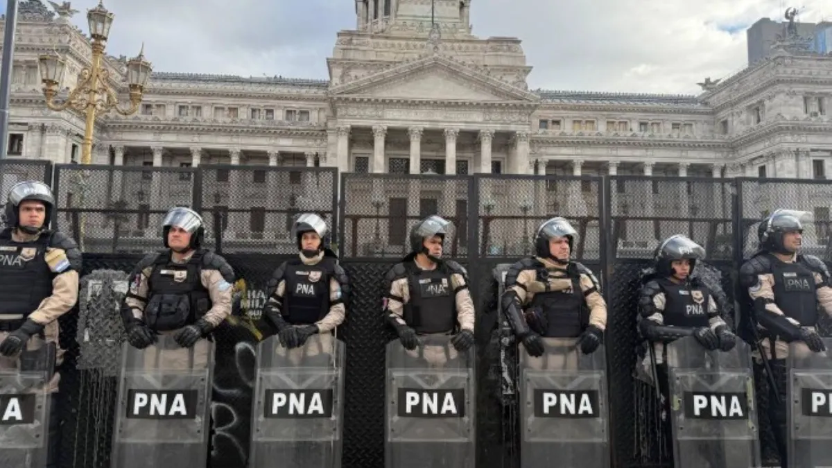 Gran operativo de seguridad por la marcha frente al Congreso