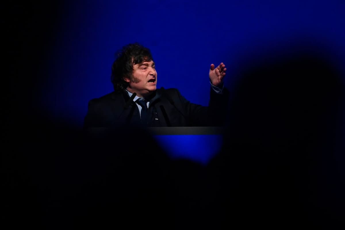 En Rosario. Milei negó que la morosidad sea alta y dijo que “los números de Argentina son similares a los de Estados Unidos”