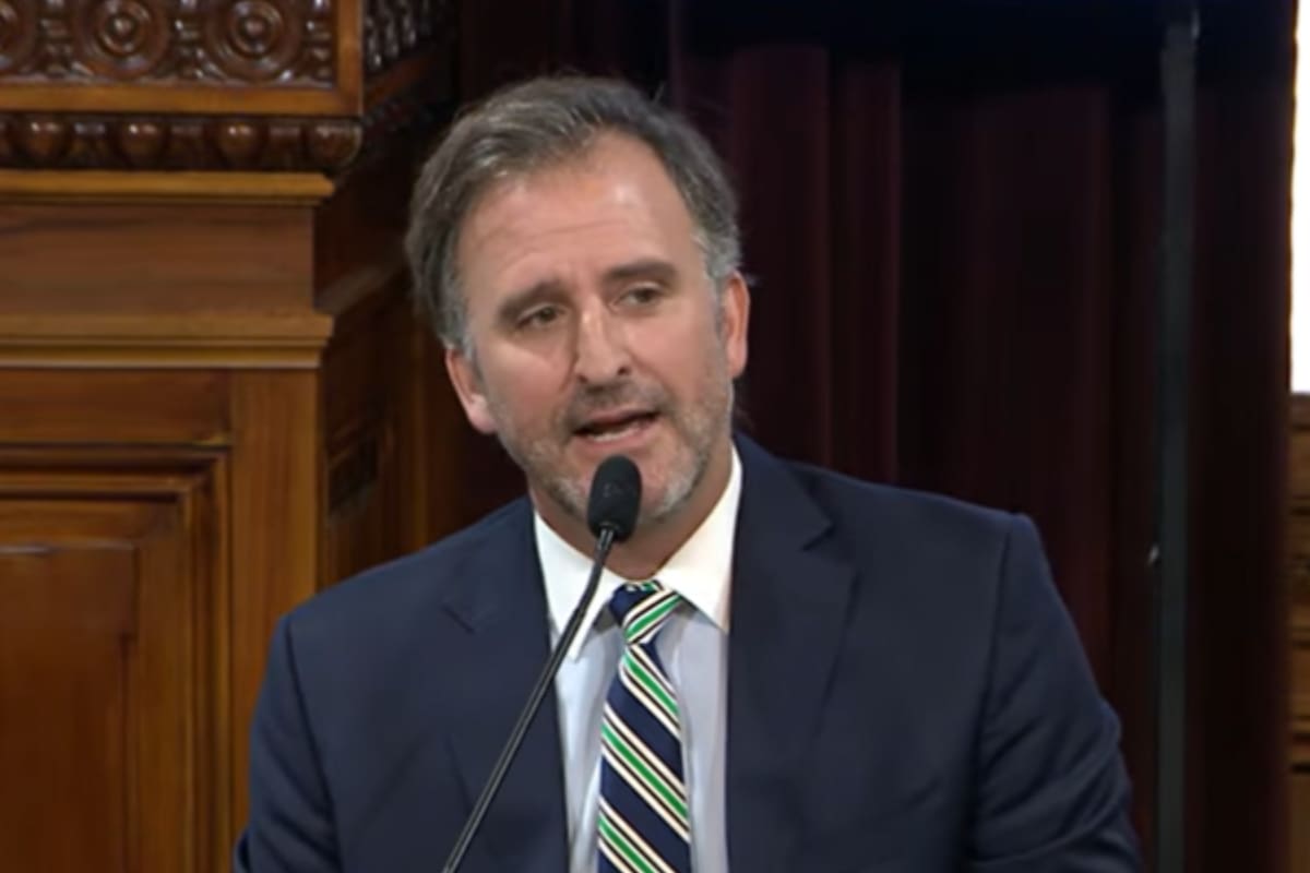 Está a favor de la ley. El senador libertario Benegas Lynch tiene una empresa que vende tierras a extranjeros