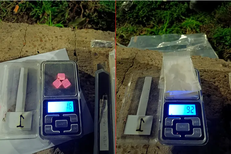 Un detenido con dosis de cocaína, heroína y metanfetamina en una plaza de Paraná