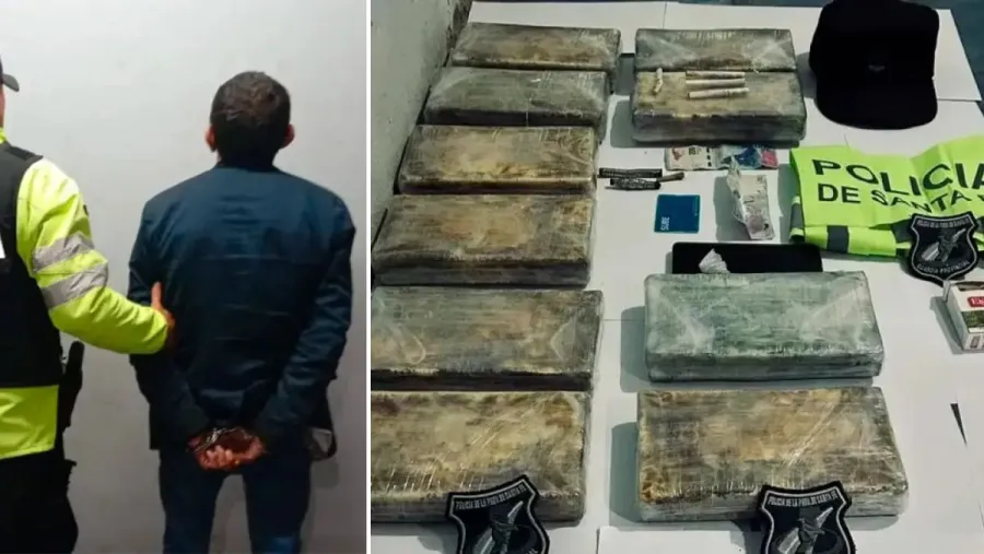 Prisión preventiva para el paranaense detenido con 11 kilos de cocaína en el norte de Santa Fe