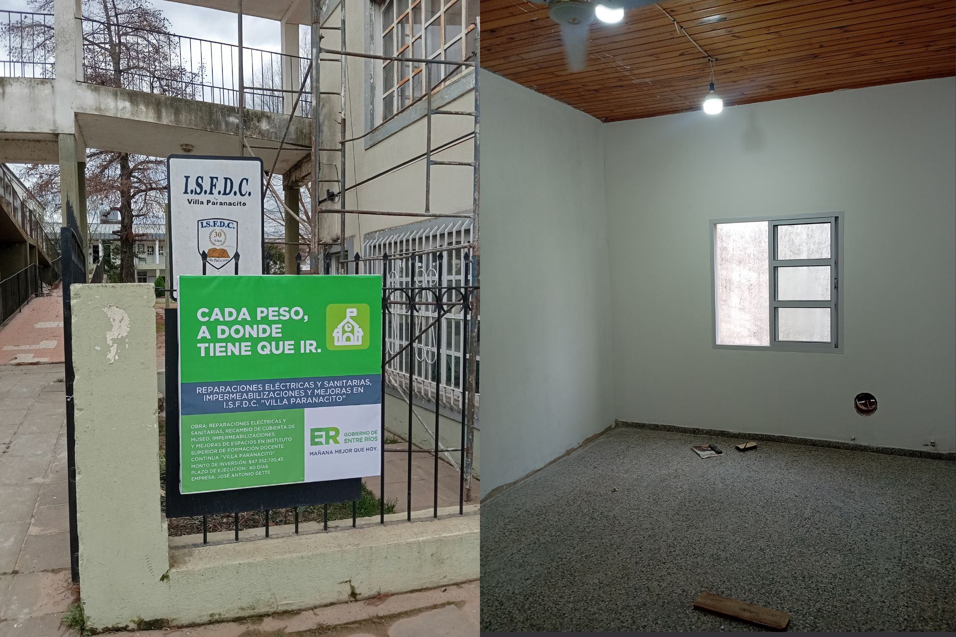 Fortalecen espacios de formación con obras en el Instituto Superior de Villa Paranacito