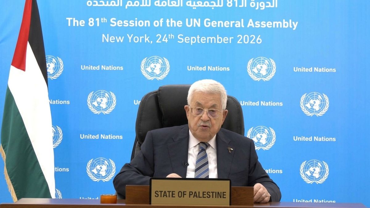 El presidente de Palestina habló por videoconferencia ante la Asamblea General de la ONU