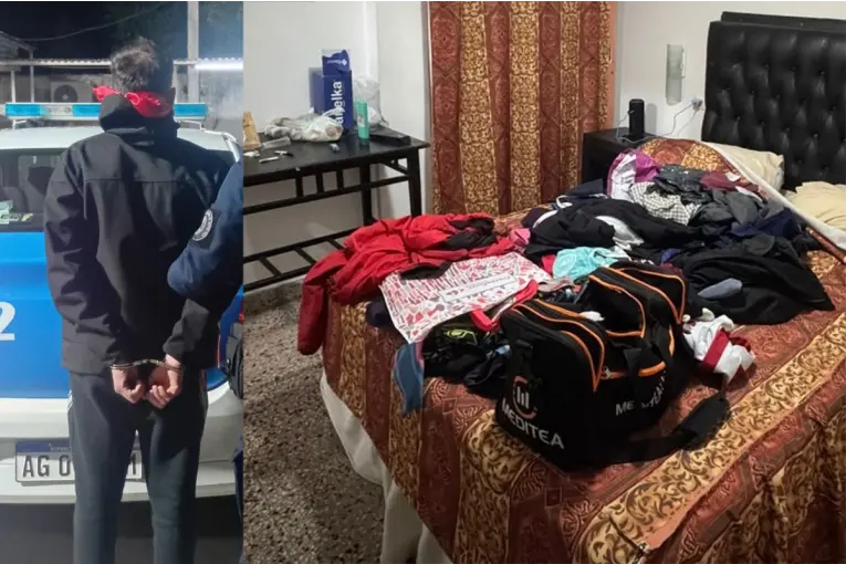 Había salido hace poco de la cárcel el hombre detenido con elementos robados en un hotel de Paraná