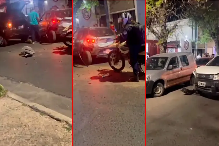 Choque múltiple entre cuatro vehículos en Paraná dejó una mujer lesionada