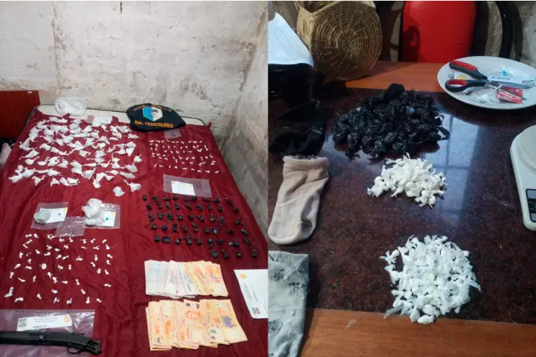 Secuestraron más de 270 envoltorios con droga, dinero y un arma en Concordia: tres detenidos