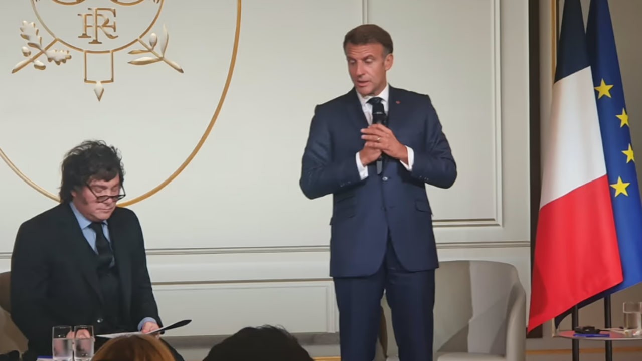Macron recibió a Milei y a gobernadores argentinos en el Palacio del Elíseo de París