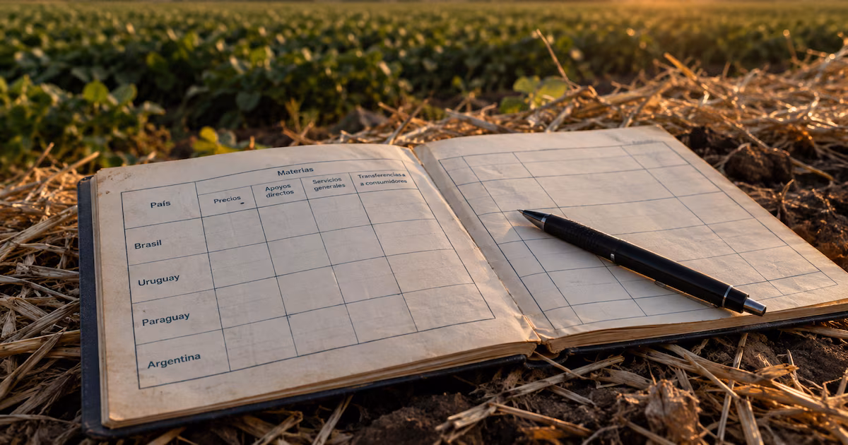 La libreta de calificaciones del apoyo al agro en el Mercosur: Brasil 9, Uruguay 6, Paraguay 3, Argentina -15