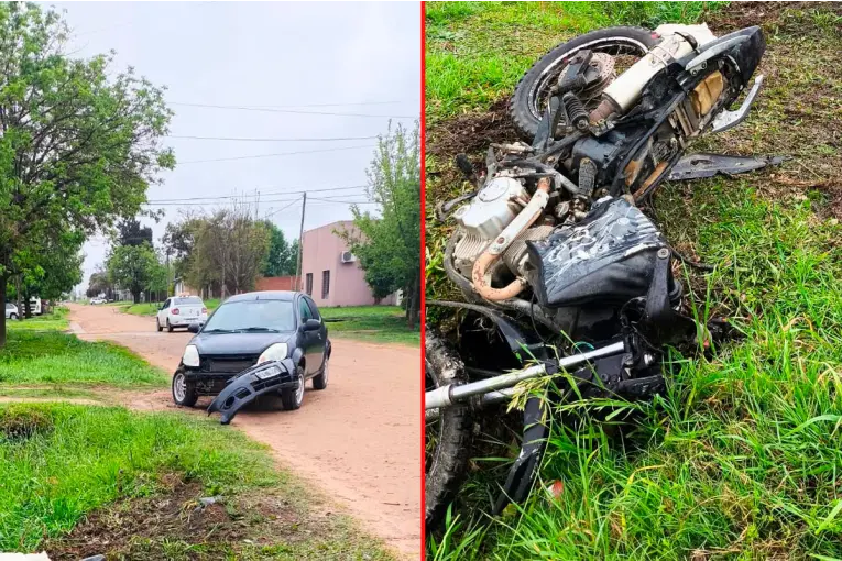 Chocaron un auto y una moto en Villaguay: el motociclista tenía 2,37 g/l de alcohol en sangre