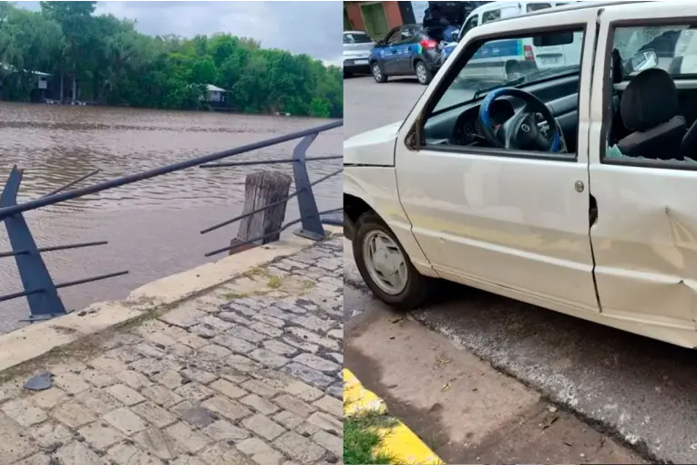Gualeguaychú: corrían picadas alcoholizados y casi terminaron con sus autos en el río