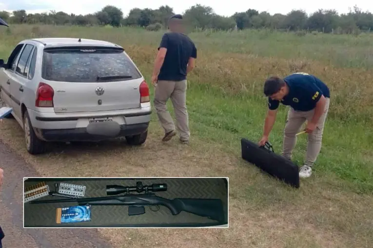 Intentaron escapar de un control: no tenían documentación del auto y llevaban un fusil