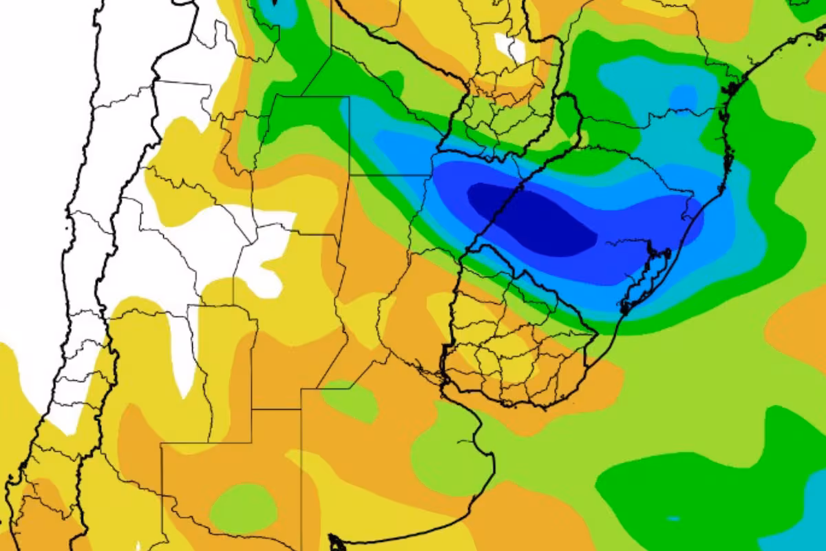Lo dice un informe: anticipan lluvias con focos de 200 milímetros en una región
